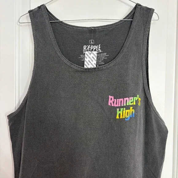 Urban Outfitters Ripple Run Club Gray Tank Top Men’s Size Large NWT - Picture 1 of 7